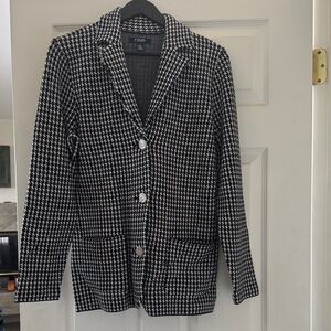 Chaps Monochrome Houndstooth Blazer
